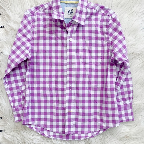Mini Boden Gingham Button Down - Picture 6 of 6
